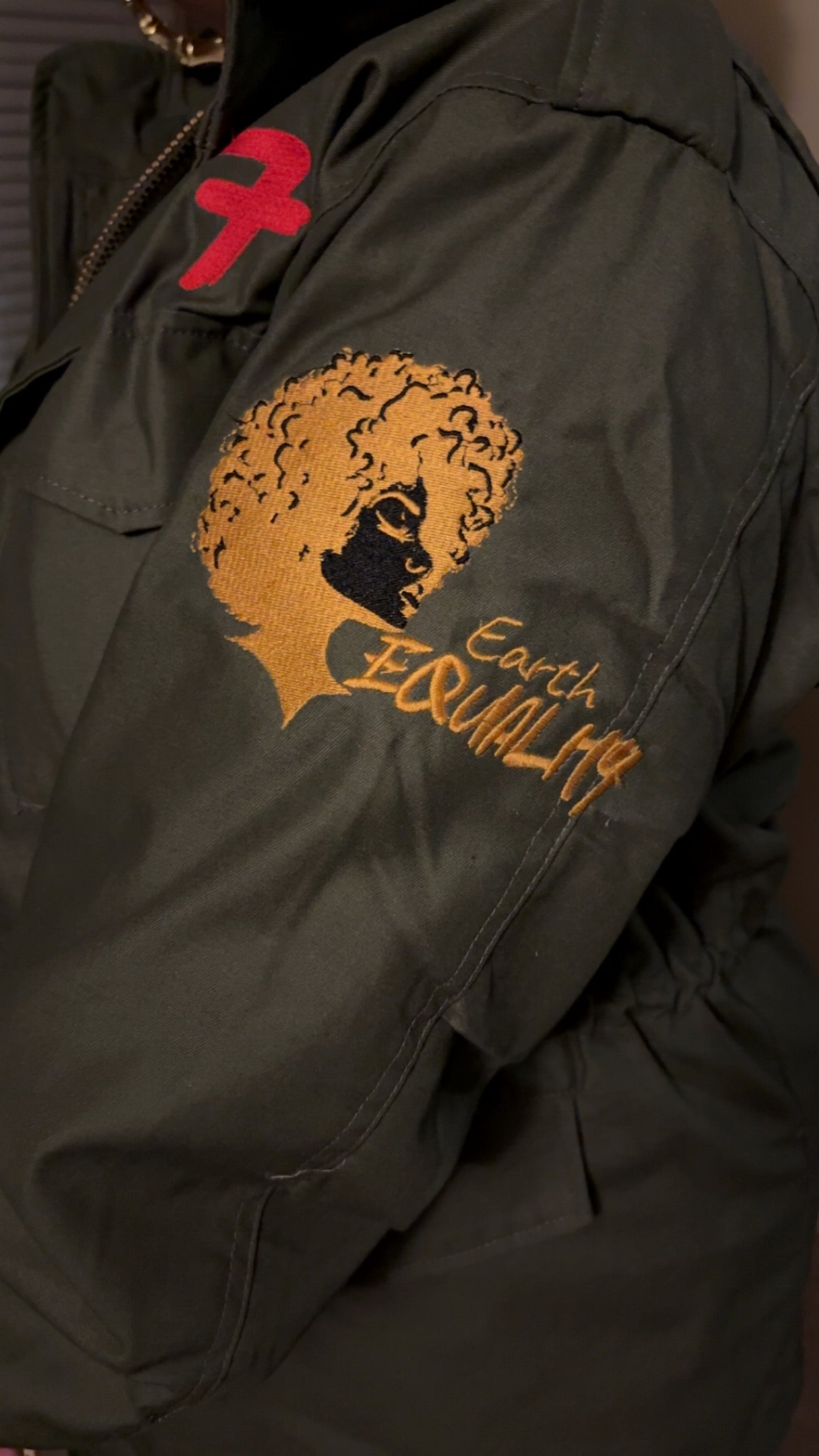 Earth Equality Customized Embroidered Army Jacket
