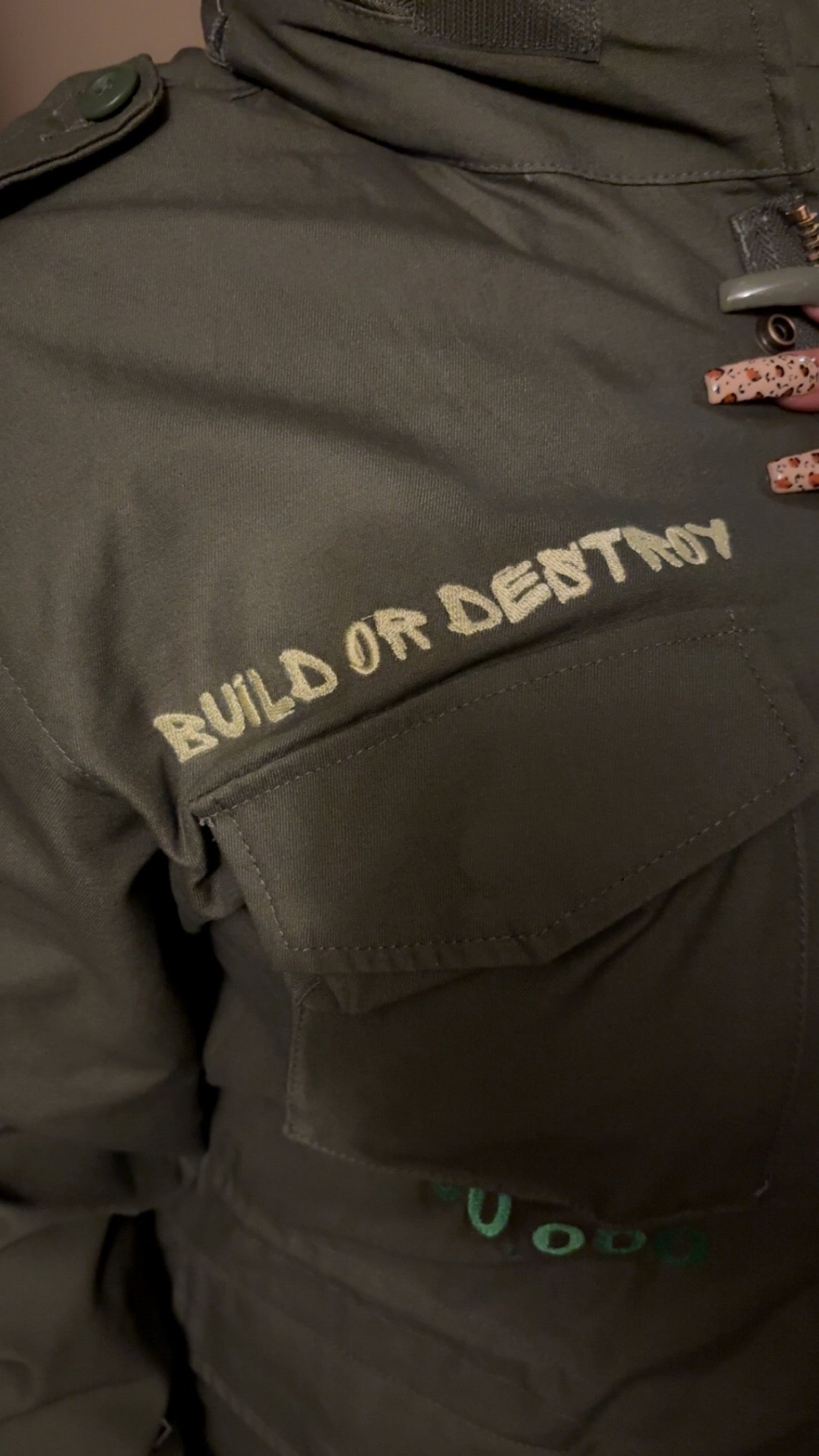 Earth Equality Customized Embroidered Army Jacket